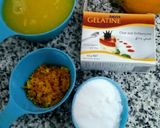A picture of step 5 of 4 in 1 orange mousse sponge cake.