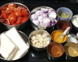 A picture of step 1 of Shahi Paneer.