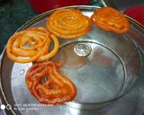A picture of step 6 of Kesariya Jalebi.