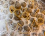 A picture of step 9 of Shish Barak - Lebanese meat dumplings in cooked yogurt.