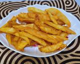 A picture of step 5 of French fries pakoray.