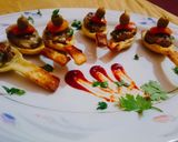 A picture of step 23 of #Chiken_grill_bite_in_Puff #spoon.With#Lentil_Soup.