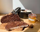 Foto langkah ke 10 dari resep Sourdough Chocolate hazelnut raisin brownie rustic bread.