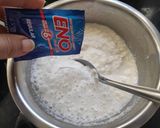 A picture of step 4 of Steamed Suji/Rava Triangles.