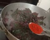 A picture of step 4 of Chaulai/Bhatua/Lal bhaji ki sabzi.