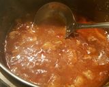 A picture of step 7 of Singaporean curry served with rice, spaghetti and mayo sauce😊.