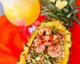 Hình bước làm 4 của món Cơm Chiên Trái Thơm