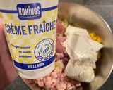 Fokhagymás - tejfölös töltött melegszendvics recept fázis 3 fotója