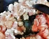 A picture of step 1 of Singaporian rice platter.