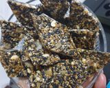 A picture of step 5 of Mixed seed and coconut chikki.