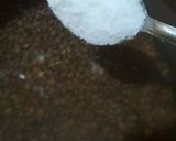 A picture of step 1 of Kali Malka daal with rice.