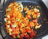 A picture of step 7 of Kala chaana tikki burger.