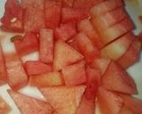 A picture of step 1 of Fruits yogurt.