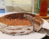 Foto langkah ke 5 dari resep Mille crepe cake cappucino.