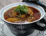 A picture of step 7 of Aloo matar subji.