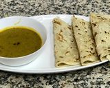 A picture of step 4 of Eggless Parotta.