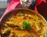 A picture of step 5 of Bhindi ka salan.
