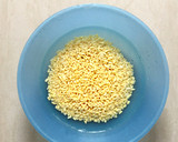 A picture of step 1 of Moong dal /skinned dal halwa.