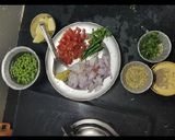 A picture of step 1 of Matar pulao.