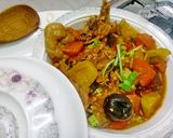 Foto langkah ke 5 dari resep Ayam Cincang Sayur Arabian.