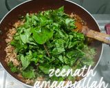 A picture of step 3 of Keema Ambada or Lamb Mince with Red Sorrel Leaves.