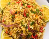 A picture of step 3 of Chinese fried rice.