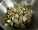 A picture of step 2 of Bhounwa kadu chicken.