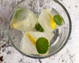 Foto langkah ke 3 dari resep Lemon Mint Iced Cubes Coffee.
