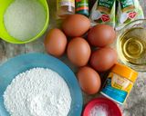Foto langkah ke 1 dari resep Pandan Ogura Cake.
