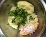 A picture of step 1 of Bread potato cheese balls.