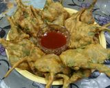A picture of step 5 of Palak ke pakode.