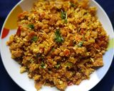 A picture of step 10 of Egg kothu chapati.