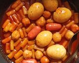 Hình bước làm 3 của món Tokpokki Hàn Quốc vị truyền thống O'Food