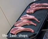 A picture of step 8 of Lamb Cutlets with Corn Puree, Celeriac Fondant, Spinach and Mushroom Sauce.