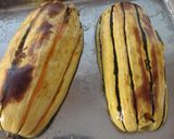A picture of step 2 of Roasted delicata squash.