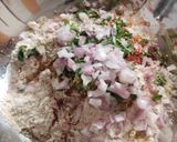 A picture of step 1 of Thalipeeth.