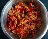 A picture of step 4 of Red Chilli Pickle.
