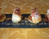 Foto del paso 3 de la receta: Pastelitos de fartons con crema de queso sobre cama de peras 
