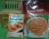 Foto langkah ke 1 dari resep Roti Abon Hemat (simple meat floss bread).