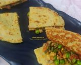 A picture of step 5 of Moong Daal Quesadilla with Veggie Filling.