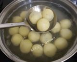 A picture of step 5 of Red Bean Mochi Dumplings in Ginger Syrup.