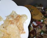 A picture of step 8 of Blackened Boondi Chaat.