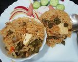 A picture of step 8 of Cholia & Onion Pulao.
