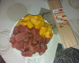 Foto del paso 1 de la receta: Brochetas de solomillo de cerdo y nectarina