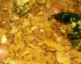A picture of step 4 of Khakhara chivda (in microwave).