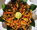 Hình bước làm 10 của món Khô gà lá chanh