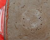 A picture of step 4 of Eggless cake with truffle sauce.