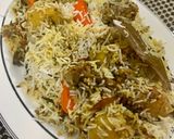 A picture of step 12 of Green Chicken Biryani.