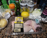 Foto del paso 1 de la receta: Pollo al horno con patatas y cerveza de limón