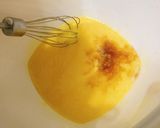 A picture of step 2 of Air light fluffy chiffon cake using waterbath baking method.